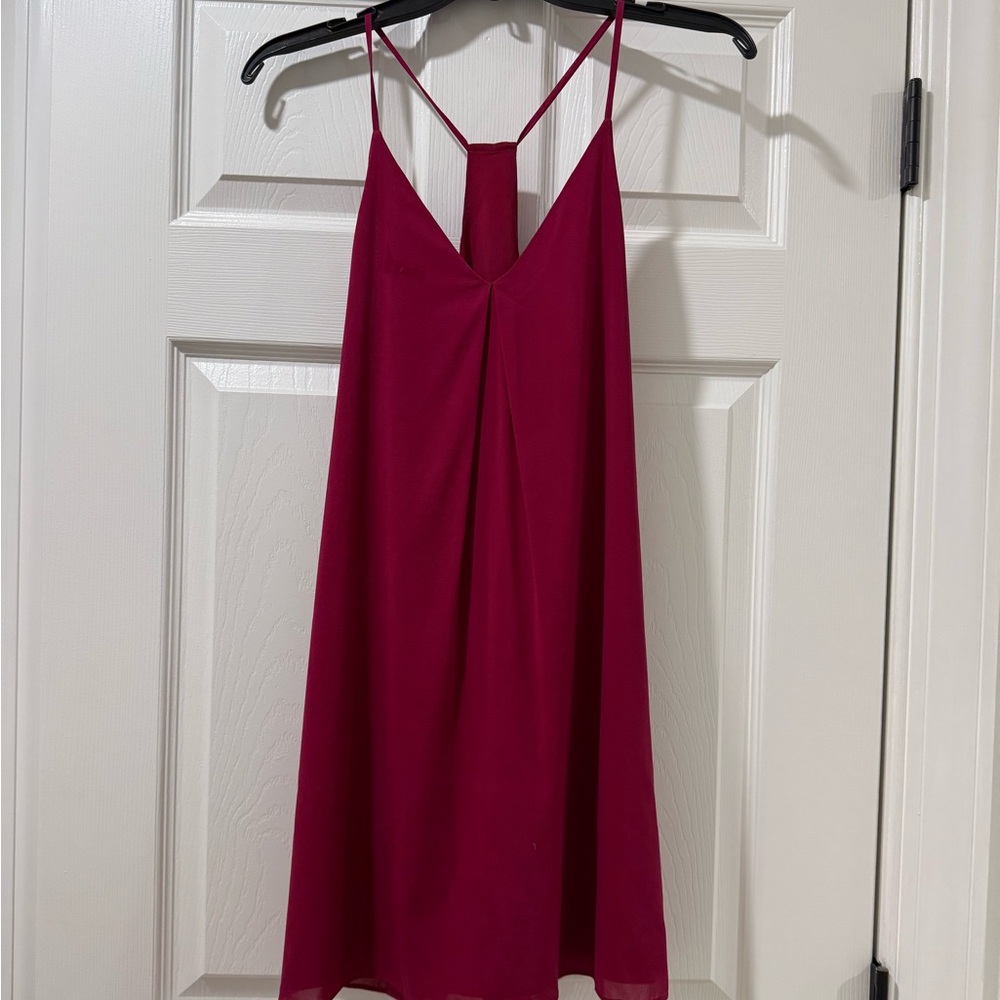 NWT Beautiful Alice + Olivia Cranberry color mini dress